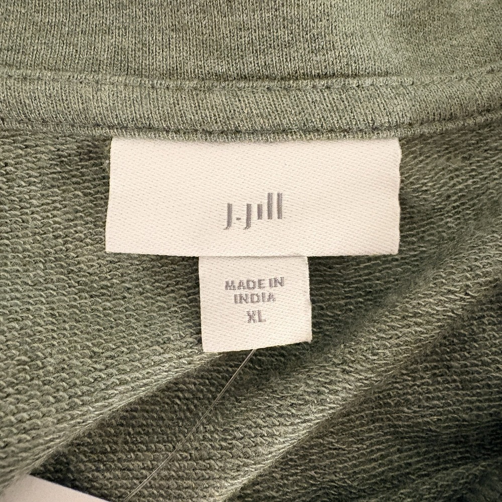NWT J.Jill Sweater-Trimmed Sweatshirt Size XL Sage Green Career Teacher - Picture 7 of 8